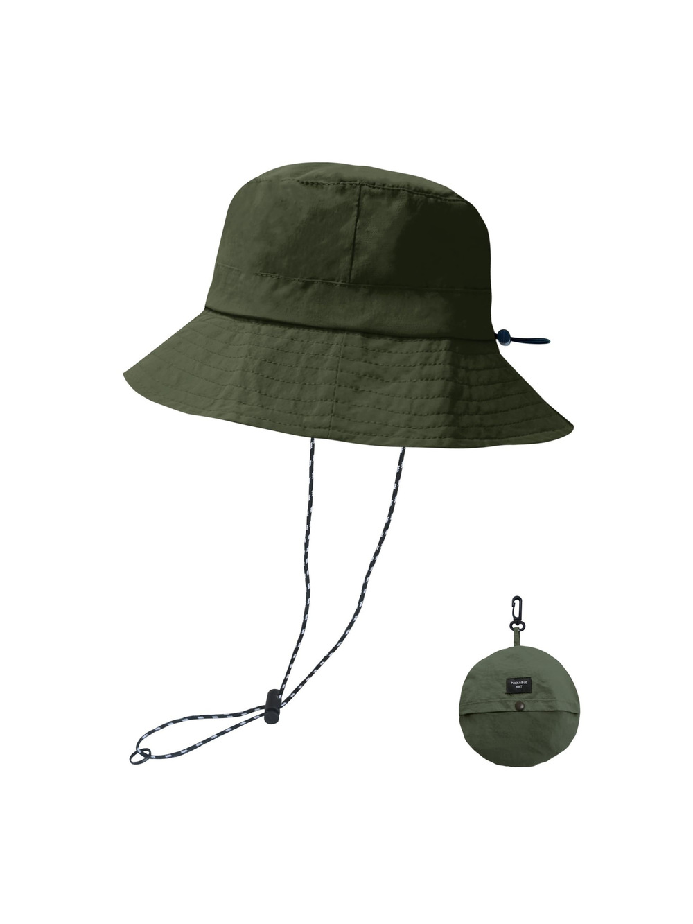 Sun Bucket Hats for Woman Men Lightweight Sun Hat | Pure Green | Size OS